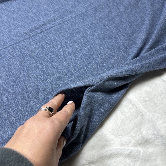 J.Jill Women’s Blue Heathered Cotton Blend Maxi Dress 1X Relaxed Fit Summer Fall - Picture 8 of 10